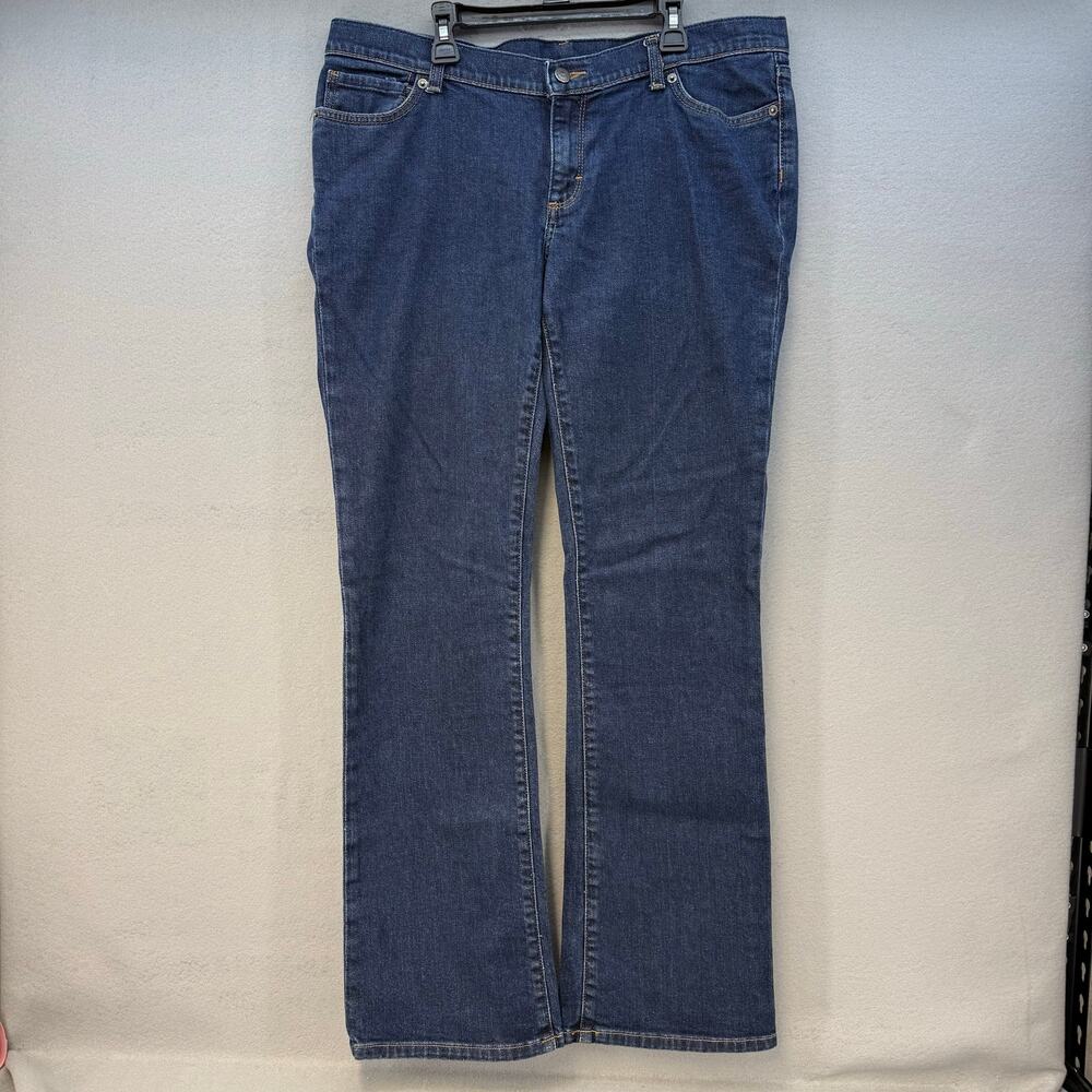 Patagonia Jeans Women's 32 (14) Dark Blue Slim Boot Cut Mid Rise Fit EUC